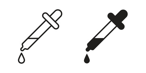 Dropper icon in line design. Simple icon vector