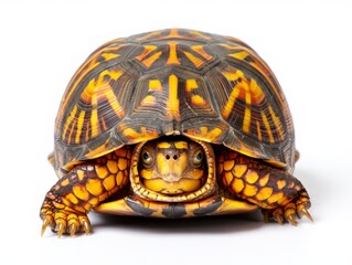 Ornate Box Turtle Close-Up - Detailed Shell and Face