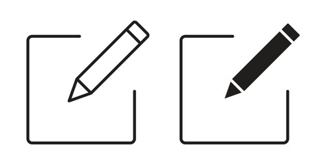 Edit button icon in line design. Simple icon vector