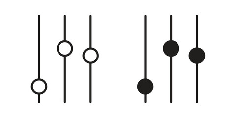 Equalizer icon in line design. Simple icon vector