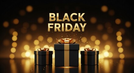 Black Friday Shopping Deals and Gifts Celebration
