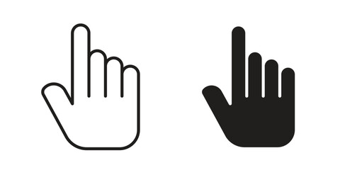 Finger icon in line design. Simple icon vector