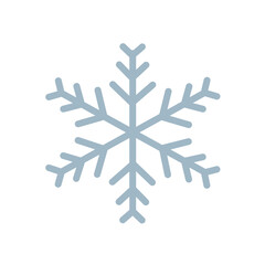 Fototapeta premium Light Blue Flat Snowflake Icon. Christmas Snowflake Pattern. Decorative Winter Snowflake.