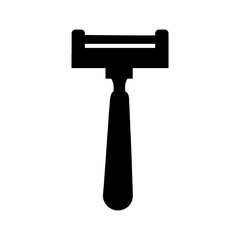 Classic Shaving Blade Minimal Grooming Tool Clean Razor Icon Design Line Art Vector illustration