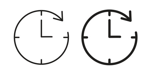 History icon in line design. Simple icon vector