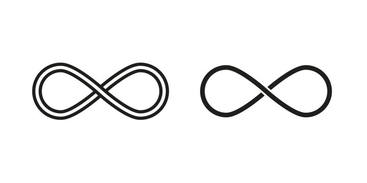 Infinite icon in line design. Simple icon vector