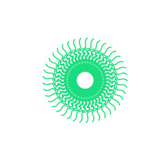 abstract background of green circles