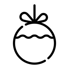 christmas party line icon