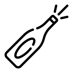 champagne line icon