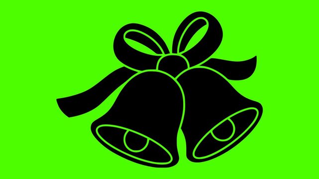 holiday illustration christmas silhouette decoration logo green icon screen outline video bell winter design celebration card merry tree new shape adults vector graphic background