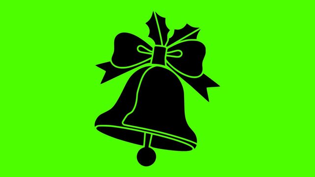 holiday illustration christmas silhouette decoration logo green icon screen outline video bell winter design celebration card merry tree new shape adults vector graphic background