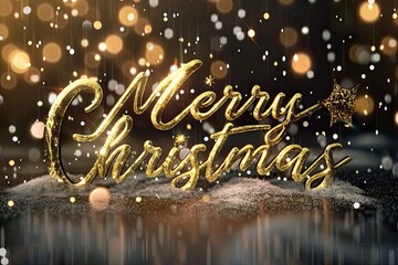 Luxurious "Merry Christmas" animation with metallic gold lettering, cinematic light streaks, and snow particle overlays --ar 3:2 --raw --v 6 Job ID: fd6c4548-f23e-4bab-8e45-2351baa63e5f
