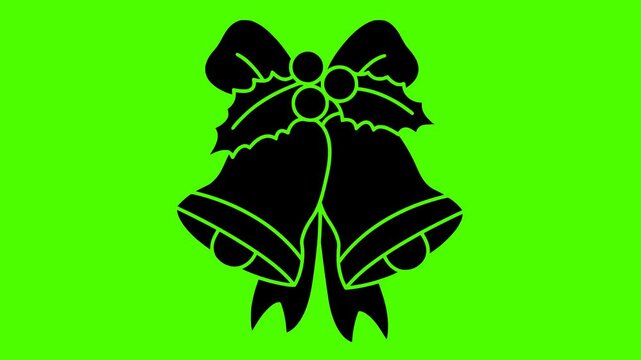 holiday illustration christmas silhouette decoration logo green icon screen outline video bell winter design celebration card merry tree new shape adults vector graphic background