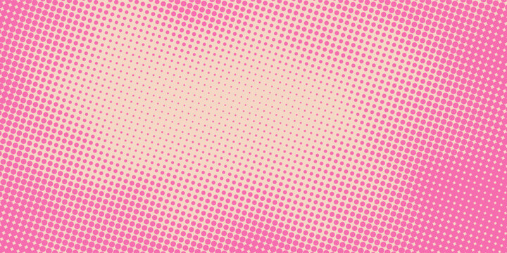 Vector seamless pattern with small hand drawn pink chaotic dots, spots on beige background. Trendy abstract minimalist funky spotted texture. Abstract spray grunge texture. Modern hot pink pattern