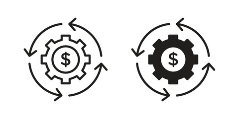 Business model icon on white background. Stock vector icon