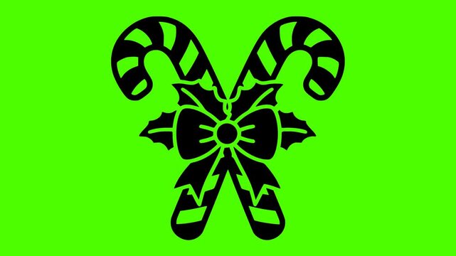 poinsettia illustration green silhouette screen logo video icon decoration outline winter flower christmas holiday red design green plant floral shape women vector graphic background