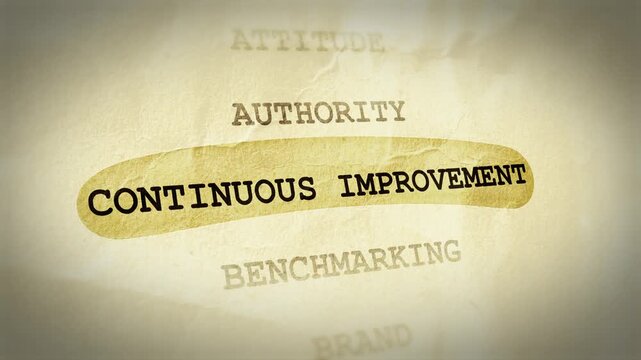 Continuous Improvement Text Highlight Animation – Documentary Style Effect