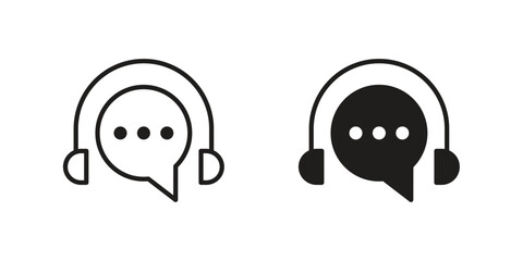 Customer support icon on white background. Stock vector icon