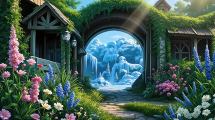 Enchanting Garden Gateway to a Winter Wonderland.