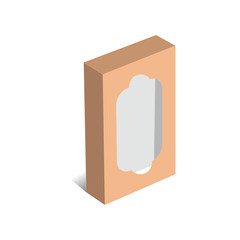 Rivers tuck end display box template, With 3D Box, Vector File