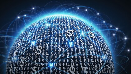 Digital World: A globe of interconnected data, symbolizing the vastness and complexity of the digital realm, where information flows freely.