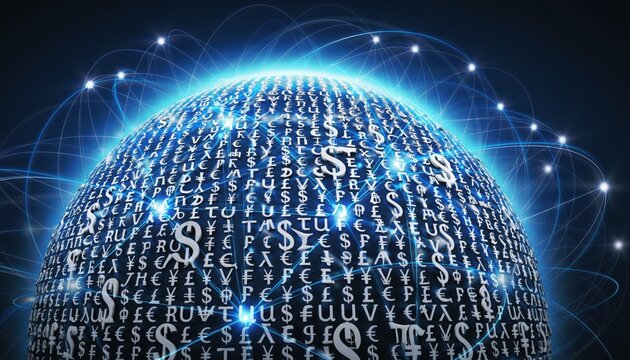 Digital World: A globe of interconnected data, symbolizing the vastness and complexity of the digital realm, where information flows freely.