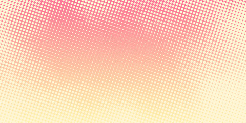 Halftone colored pink with yellow background in manga and comics style. Cute kawaii background for girls. Vector illustration.