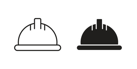 Obraz premium Helmet icons, vector symbols. filled flat sign