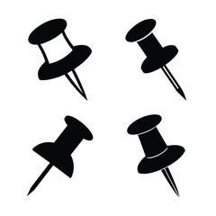 push pin isolated on white