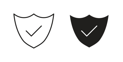 Insured icons, vector symbols. filled flat sign