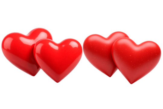 red heart isolated on white