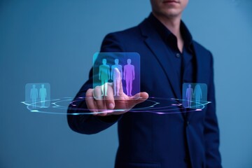 Digital recruitment and human resources management concept