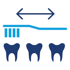 Electric Toothbrush Flat Blue Icon