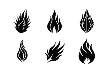 set of black and white icons