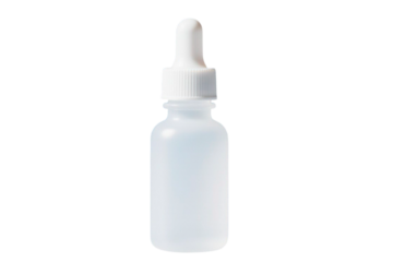 a transparent bottle for cosmetics for medicine