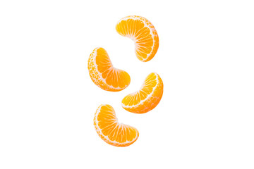 sliced orange on white