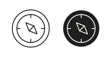 Compass icon for mobile app, editable designs © JacobJ