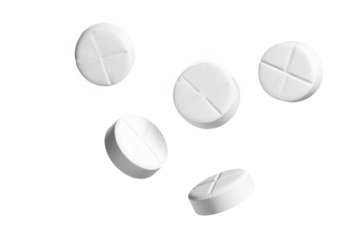 pills isolated on white background