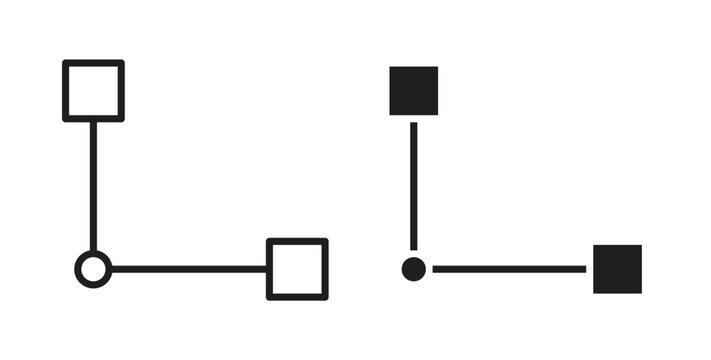 Diagram nested icon for mobile app, editable designs