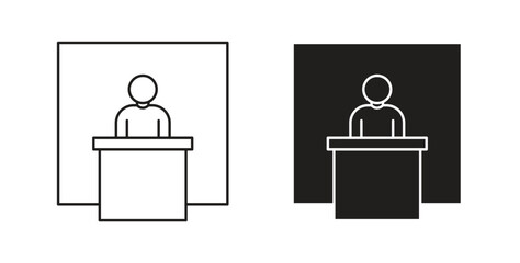 Exhibitor icon for mobile app, editable designs