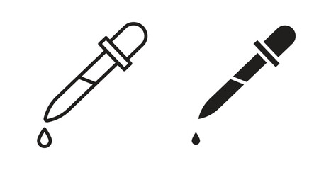 Eye dropper half icon for mobile app, editable designs