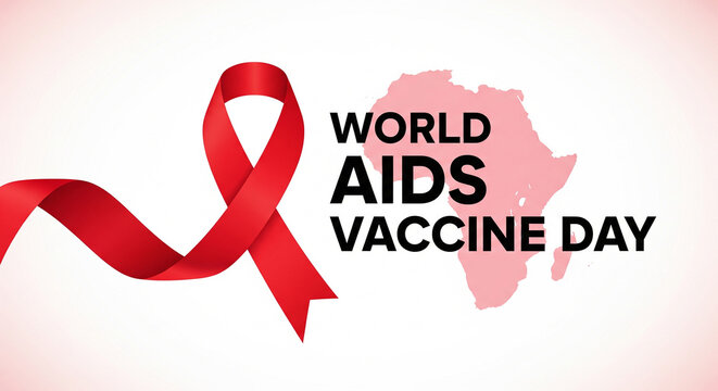Show your support for World AIDS Vaccine Day with this stunning red ribbon and map of Africa, perfect for raising awareness and promoting global health initiatives