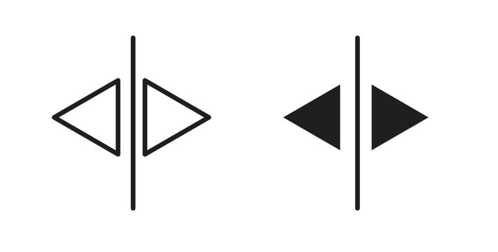 Flip horizontal icon for mobile app, editable designs