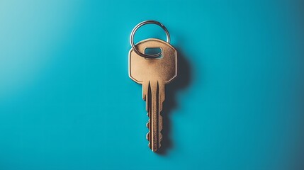Golden key unlocking solution access and opportunity