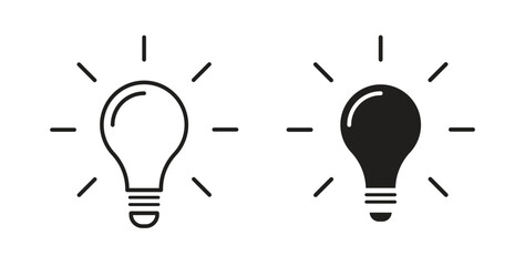 Lightbulb icon for mobile app, editable designs