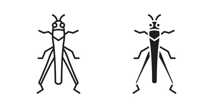 Locust icon for mobile app, editable designs