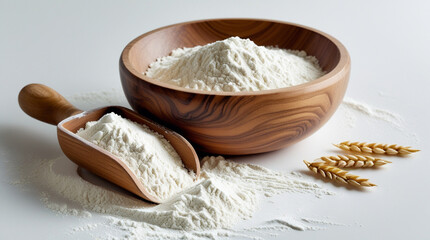 Fototapeta premium Bowl of white flour