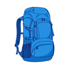 Blue Hiking Backpack for Outdoor Adventures.