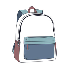 Stylish Backpack Illustration for School and Travel.