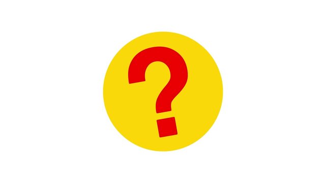 FAQ, Question, Help, Web Interface animated icon on white background.